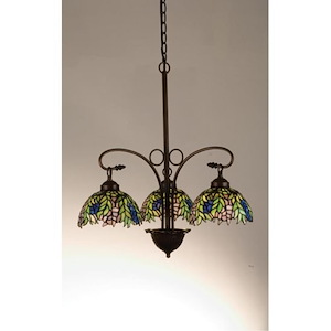 Tiffany Honey Locust - 3 Light Chandelier - 75192