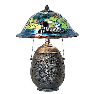 Loon - 2 Light Table Lamp-18 Inches Tall and 14 Inches Wide - 1361187