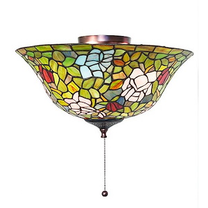 Tiffany Rosebush - 16 Inch 3 Light Flush Mount - 75204
