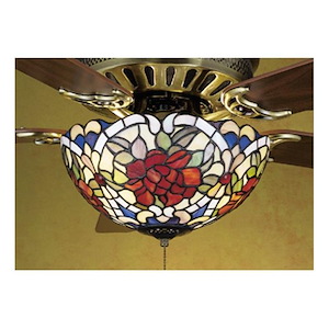 Renaissance Rose - 3 Light Fan Light Kit - 75209
