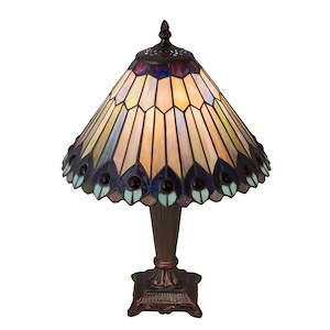 Tiffany Jeweled Peacock - 1 Light Accent Lamp