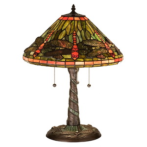 Tiffany Dragonfly - 21 Inch 3 Light Table Lamp