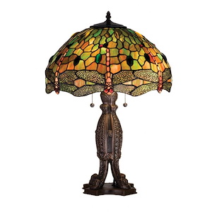 Tiffany Hanginghead Dragonfly - 2 Light Table Lamp