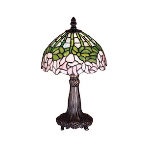 Tiffany Cabbage Rose - 1 Light Mini Lamp