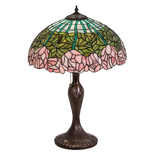 Tiffany Cabbage Rose - 1 Light Table Lamp