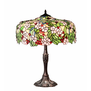 Tiffany Cherry Blossom - 26 Inch 3 Light Table Lamp