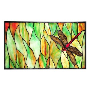 Tiffany Dragonfly - 8 Inchx14 Inch Stained Glass Window - 927944