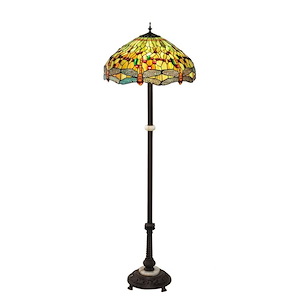 62 Inch High Tiffany Hanginghead Dragonfly Floor Lamp - 1209637