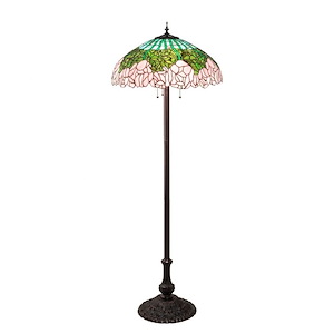 62 Inch High Tiffany Cabbage Rose Floor Lamp