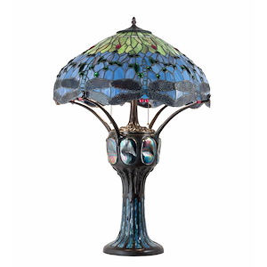 33 Inch High Hanginghead Dragonfly Table Lamp