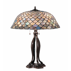 Fishscale - Three Light Table Lamp