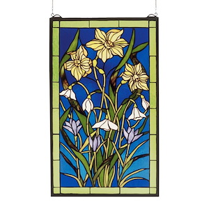 Spring Bouquet - 15 X 25 Inch Stained Glass Window
