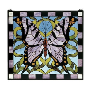 Butterfly - 25 X 23 Inch Stained Glass Window - 75486