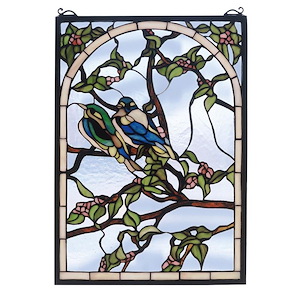 Lovebirds - 14 Inch Stained Glass Window