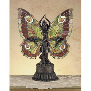 Butterfly Lady - 17 Inch 2 Light Accent Lamp