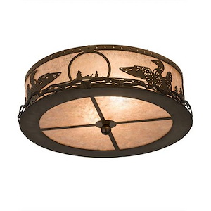 Loon - 2 Light Flush Mount-6.25 Inches Tall and 16 Inches Wide - 1361859