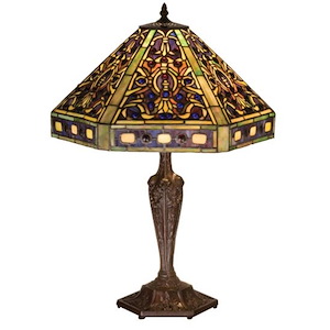 Tiffany Elizabethan - 23.5 Inch 3 Light Table Lamp