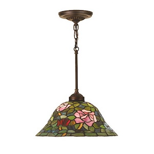 Tiffany Rosebush - 1 Light Pendant - 75575