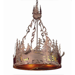 Moose at Dusk - 2 Light Inverted Pendant-23 Inches Tall and 16 Inches Wide - 1361944