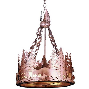 Moose at Dusk - 12 Light Inverted Pendant-56 Inches Tall and 72 Inches Wide - 1361947