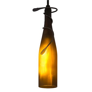 Tuscan Vineyard - 1 Light Wine Bottle Mini Pendant-15 Inches Tall and 5 Inches Wide - 1361955