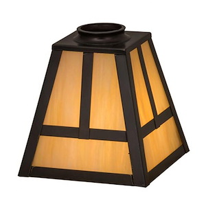 T Mission - Square Glass Shade-6 Inches Tall and 9 Inches Wide - 1362137