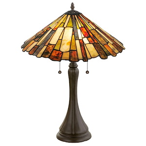 Delta - 2 Light Jadestone Table Lamp