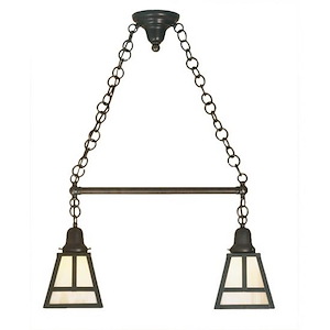T Mission - 2 Light Island Pendant-30 Inches Tall and 26 Inches Wide - 1362150