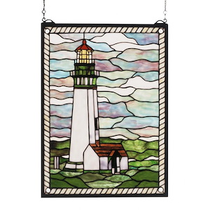 Yaquina Head Lighthouse - 15 X 20 Inch Stained Glass Window