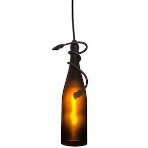Tuscan Vineyard - 1 Light Wine Bottle Mini Pendant-15 Inches Tall and 5 Inches Wide - 1362283