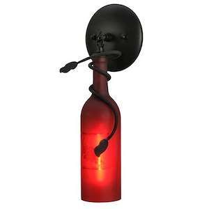 Tuscan Vineyard - 1 Light Wine Bottle Wall Sconce-13.5 Inches Tall and 5 Inches Wide - 1362318