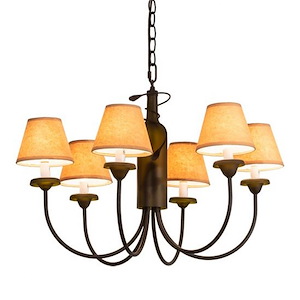 Tuscan Vineyard - 6 Light Wine Bottle Chandelier-20 Inches Tall and 26 Inches Wide - 1362322