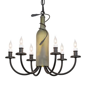Tuscan Vineyard - Wine Bottle Chandelier-20 Inches Tall and 18 Inches Wide - 1362328