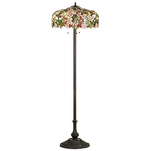 Tiffany Cherry Blossom - 61 Inch 3 Light Floor Lamp