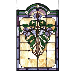 Nouveau Lily - 22 X 35 Inch Stained Glass Window - 75781