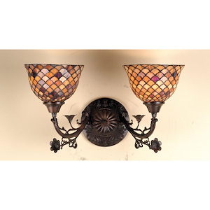 Fishscale - 17.5 Inch 2 Light Wall Sconce