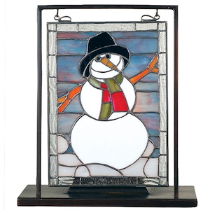 Snowman - 1 Light Lighted Mini Tabletop Window