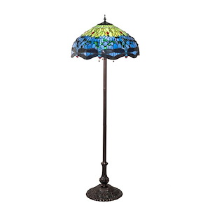 Tiffany Hanginghead Dragonfly - Three Light Floor Lamp - 927731