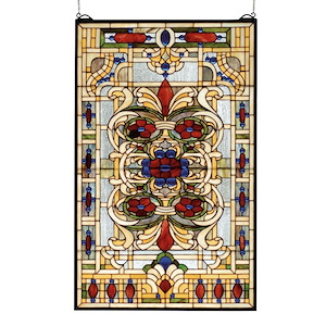 Estate Floral - 22 X 35 Inch Stained Glass Window