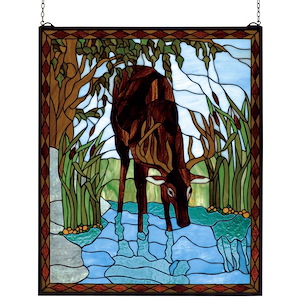 Deer - 25 X 30 Inch Stained Glass Window
