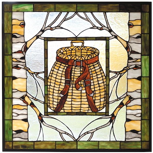 Pack Basket - 25 X 25 Inch Stained Glass Window