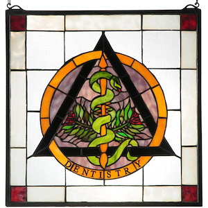 Dentistry - 18 X 18 Inch Stained Glass Window