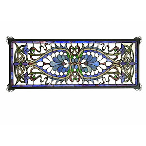 Antoinette - 35 X 11 Inch Transom Stained Glass Window