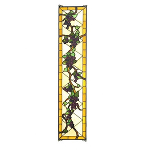 Jeweled Grape - 8 X 36 Inch Stained Glass Window