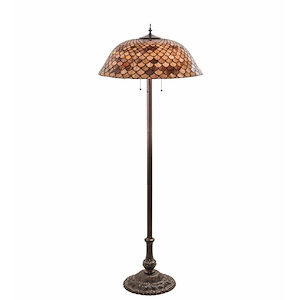 62 Inch High Tiffany Fishscale Floor Lamp - 1333383