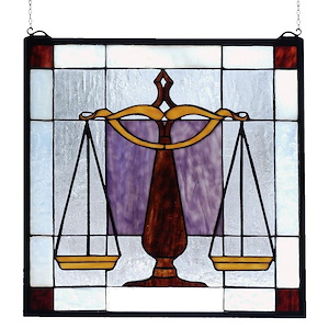 Judicial - 18 X 18 Inch Stained Glass Window