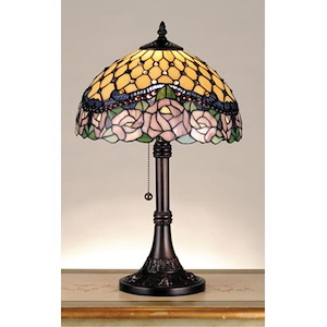 Jeweled Rose - 1 Light Table Lamp
