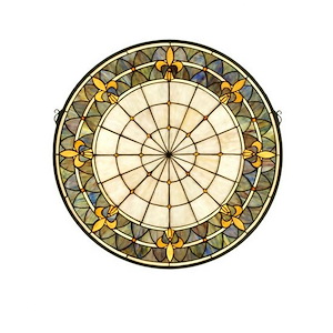 Fleur-De-Lis - 30 X 30 Inch Stained Glass Window - 76169