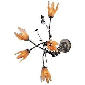 Blossoming Tigerlily - 5 Light Wall Sconce