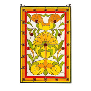 Picadilly - 20 Inch x 30 Inch Stained Glass Window